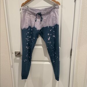 La Detresse Revolve Acid Drop Sweatpant Joggers in Purple Blue